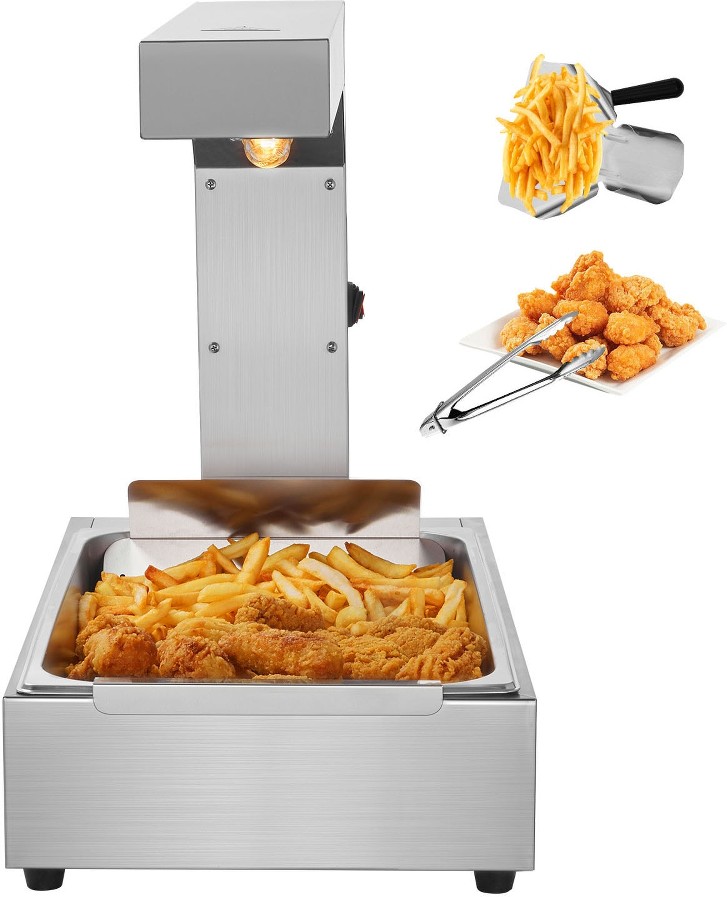 French Fry Food Warmer Silver Electric strainer