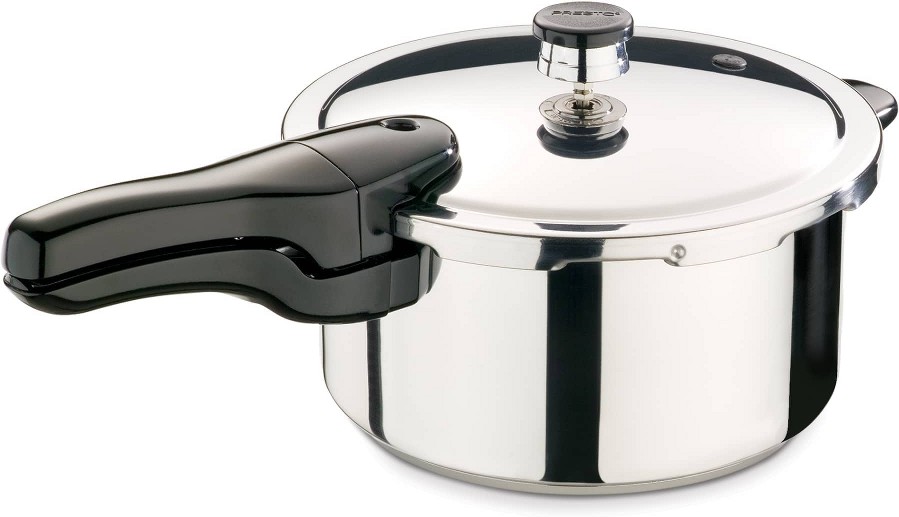 4 Quart Stainless Steel Pressure Cooker Tri Clad Base Silver