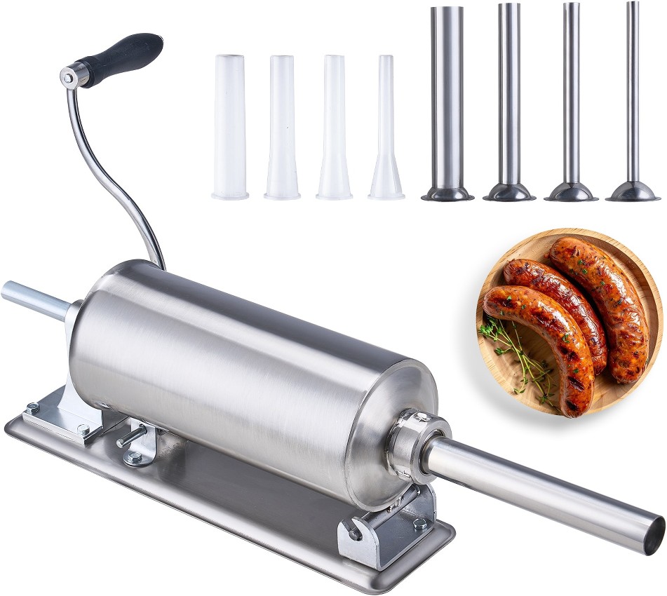 Manual Sausage Stuffer 2.5 L / 6 LBS Horizontal Sausage Machine