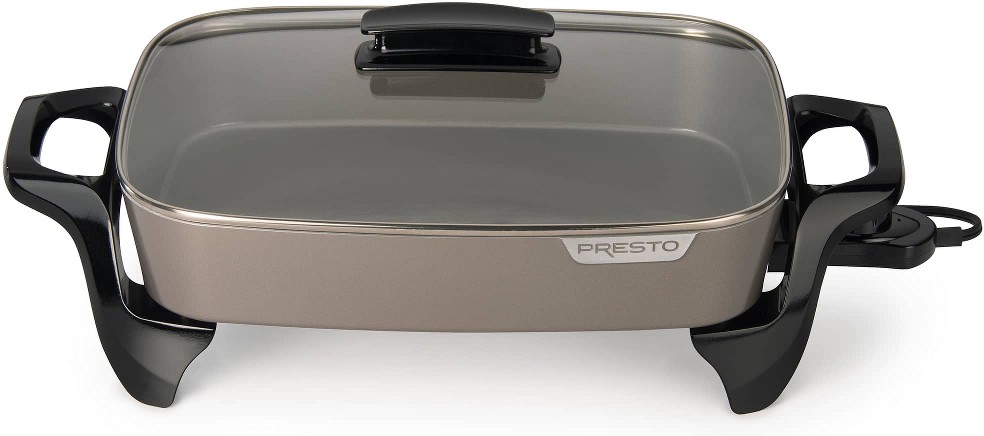 Electric Skillet with Glass Lid Nonstick Multi-Cooker 16 Inch