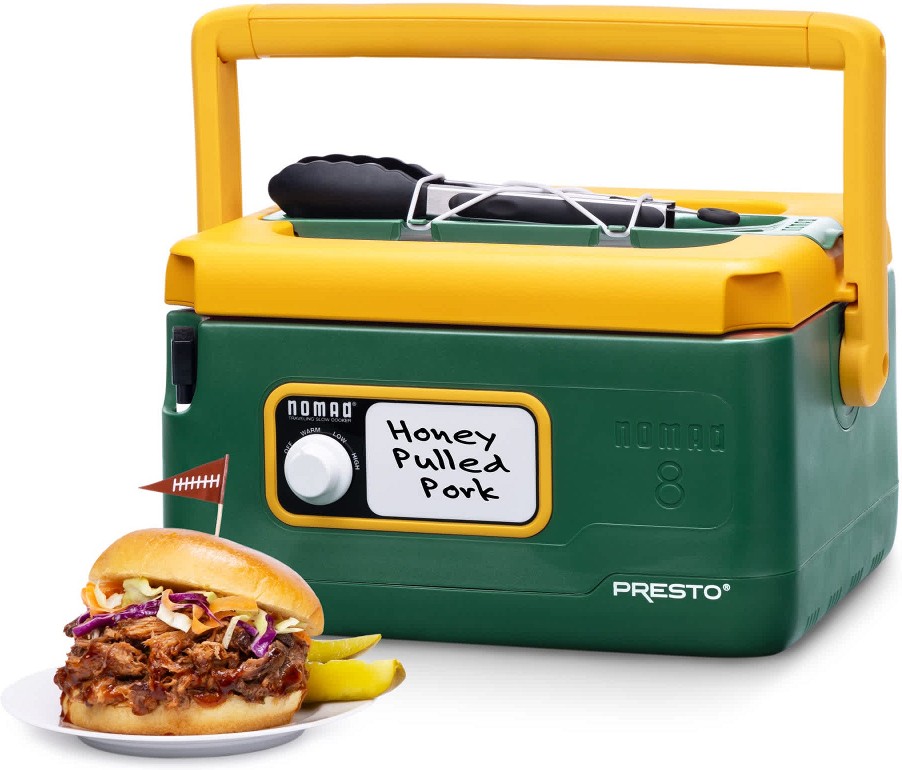 8 Qt Nomad Portable Electric Slow Cooker with Locking Lid