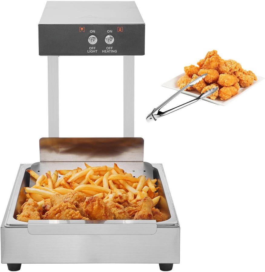 French Fry Food Warmer Silver Electric strainer