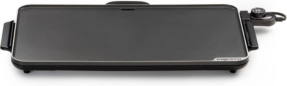 22in. Electric Griddle with Removable Handles and Ceramic Nonstick Surface