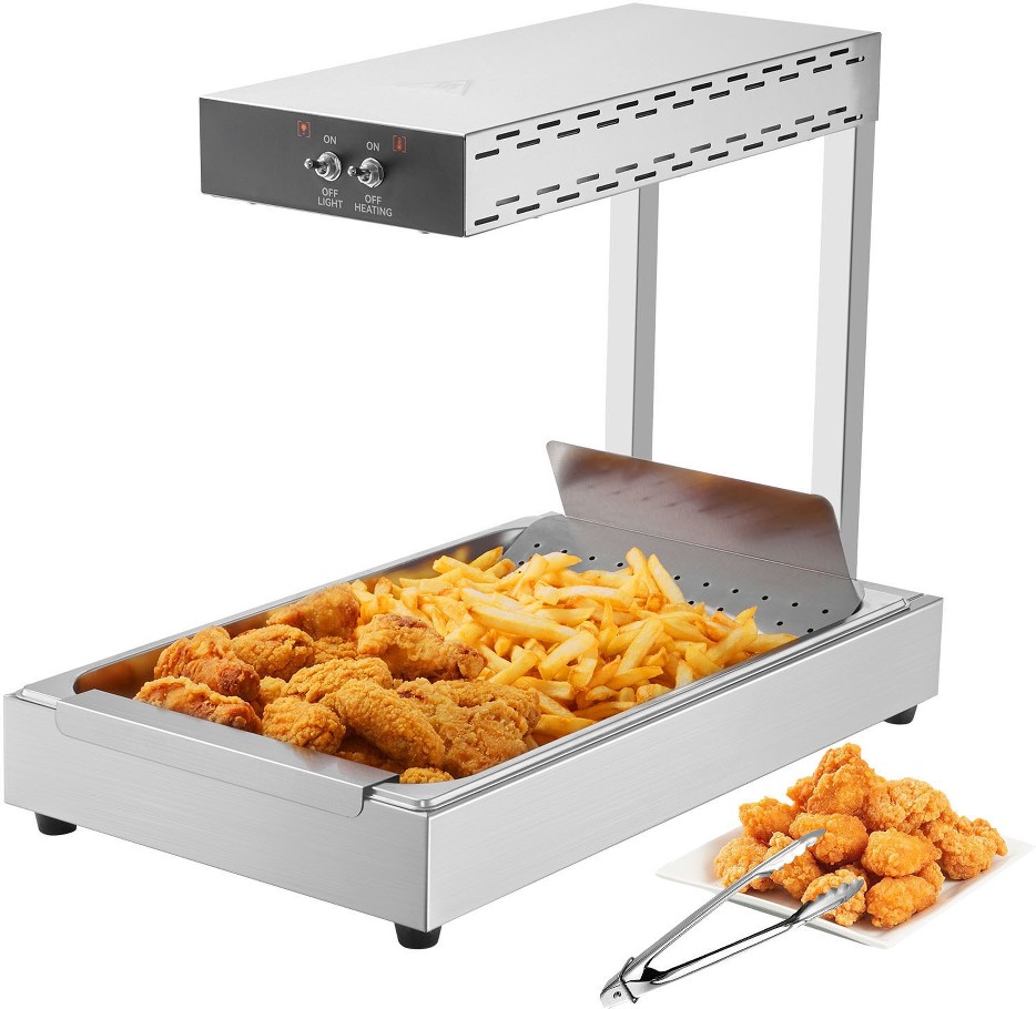 French Fry Food Warmer Silver Electric strainer