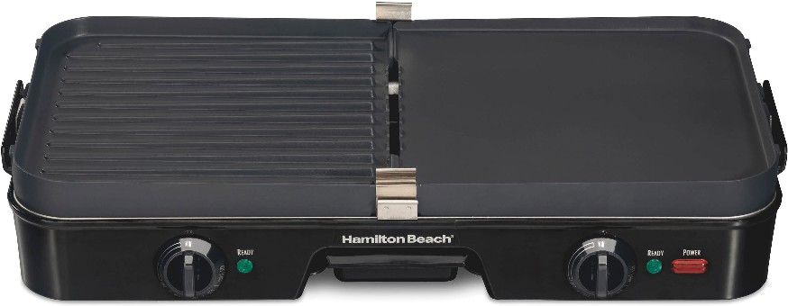 20.1-in x 11-in Non-Stick Black Foldable Electric Griddle Removable Drip Tray ( 1400 -Watt )