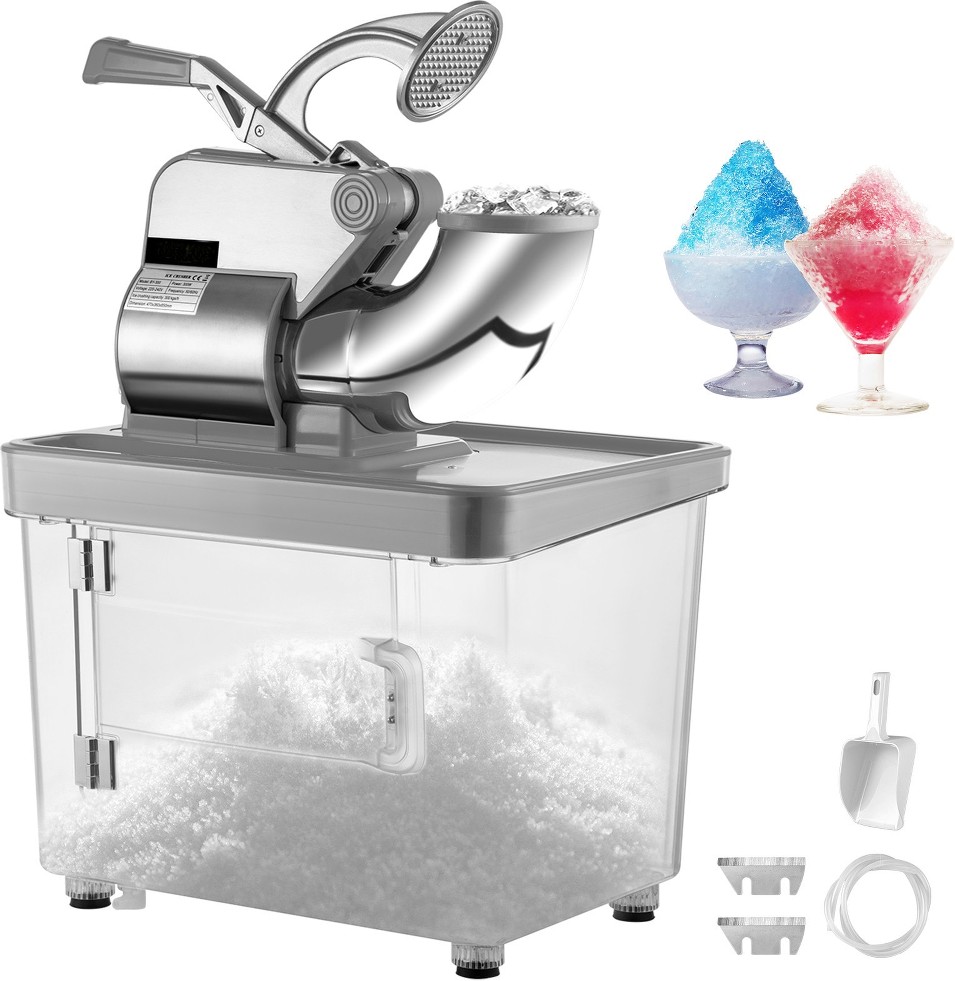 400 LBS/H 1450 R/Min 110V 300 W Snow cone maker ( Stainless Steel + PC + Silicone )