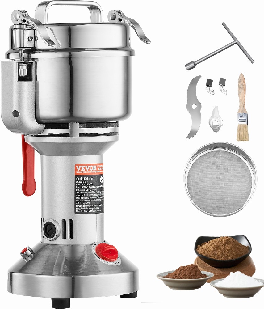 550g Commercial Spice Grinder Commercial/Residential Course Grind Stainless steel Electric Meat grinder 2000 -Watt
