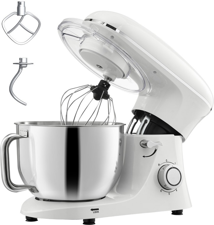 Stand Mixer White 6-Quart Commercial Tilt-head Stand Mixer
