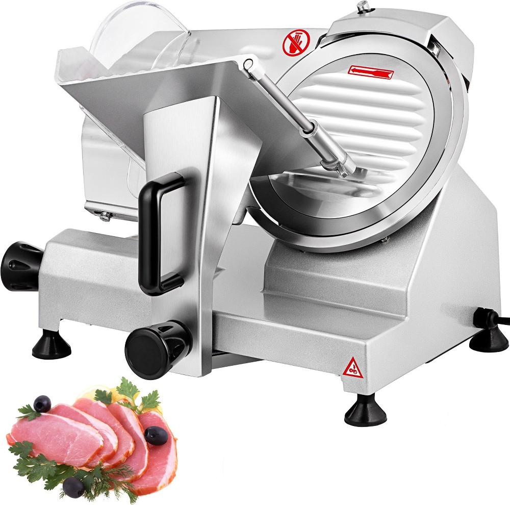 8-IN 200 W Meat Slicer 350 -Speed Commercial/Residential Food slicer and Meat Slicer with Thickness Control ( Silver )