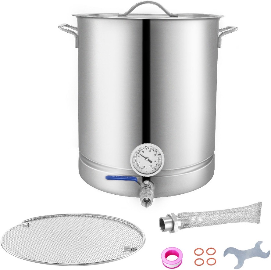 16 Gallons Home Brew Kettle Set Stainless Steel Plug-in Beer brewing system