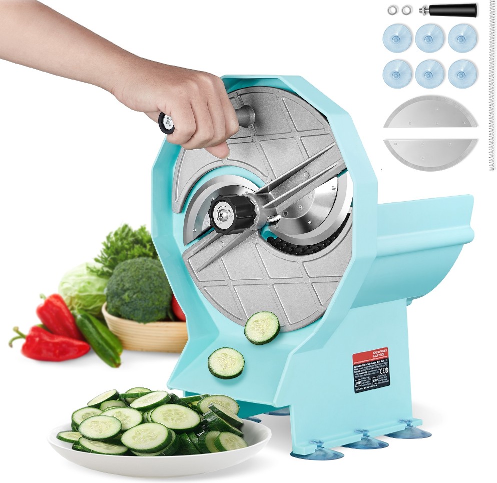 Manual Vegetable Fruit Slicer 0-0.5-IN/0-12mm Thickness Adjustable Commercial Slicer