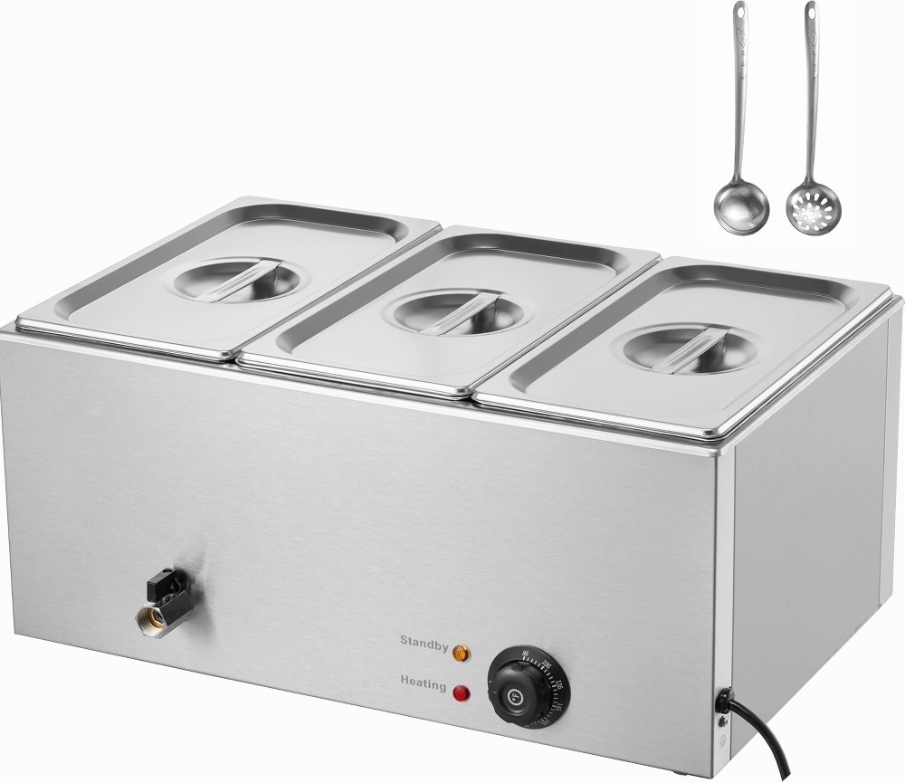 3 -Station 17.4-Quart Commercial Electric Food warmer