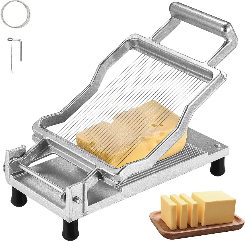 Cheese Cutter with Wire Commercial Food slicer and Meat Slicer ( Silver )