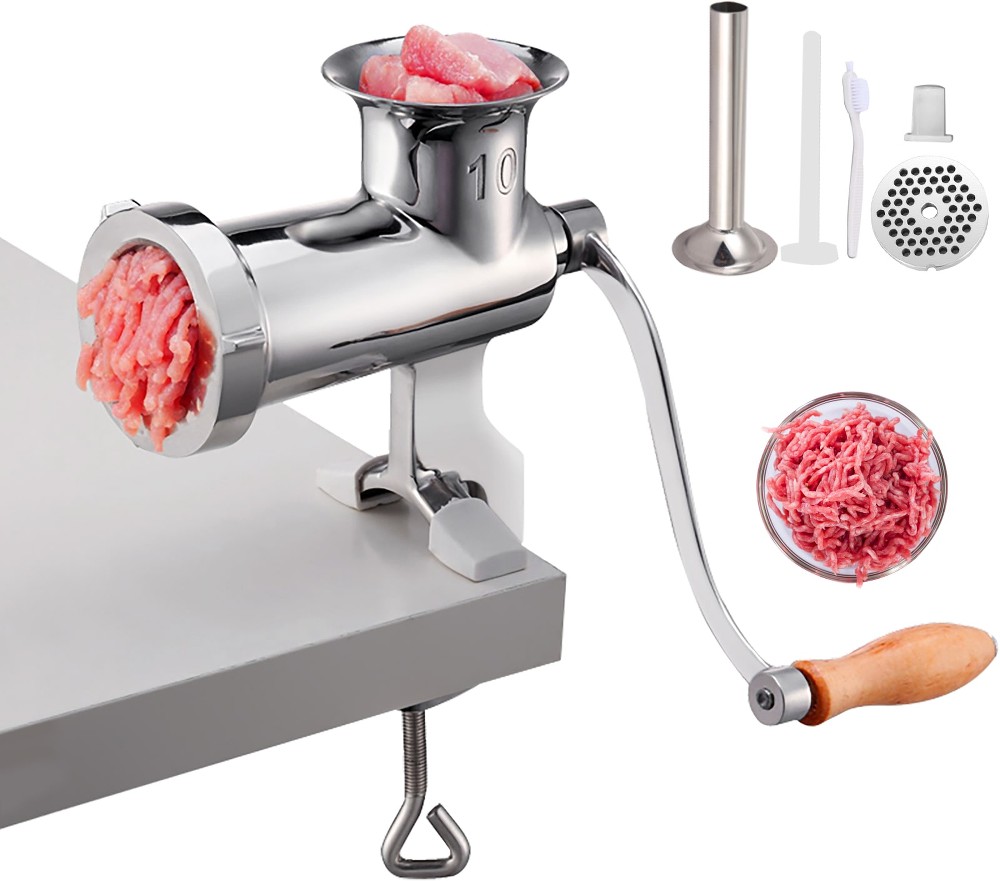 01.8IN Clamp Commercial or Residential Course Grind Stainless steel Manual Meat grinder