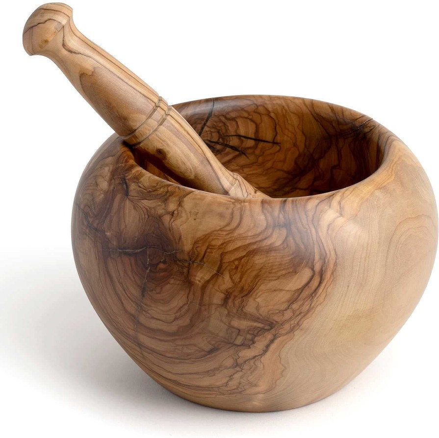 Handcrafted Olivewood Mortar and Pestle Set 5Inch