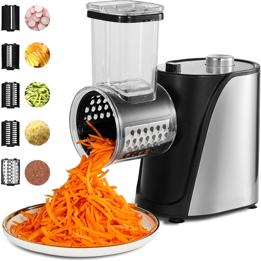3/8â€³Blade Vegetable Fruit Chopper Commercial/Residential Food slicer with Thickness Control ( Silver )