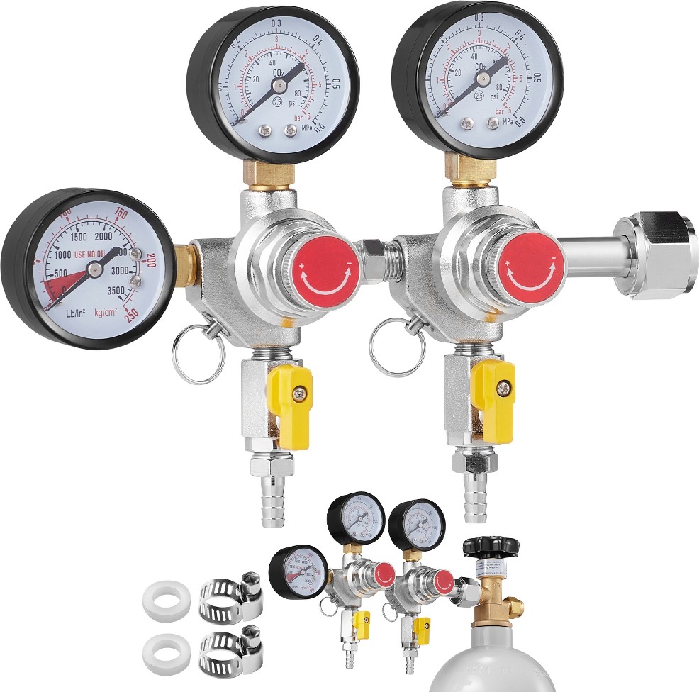 Triple Gauge Regulator CO2 Regulator Gauge