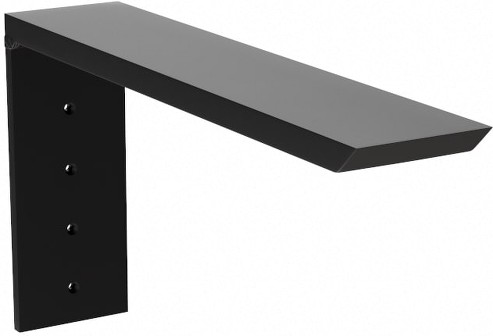The Original Regular Shelf Bracket 08-in x 2.5-in x 6-in Black Aluminum Mounting bracket