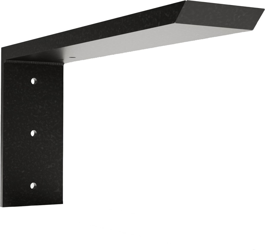 The Original L Bracket 10-in x 2.5-in x 0.5-in Black Steel Countertop support bracket