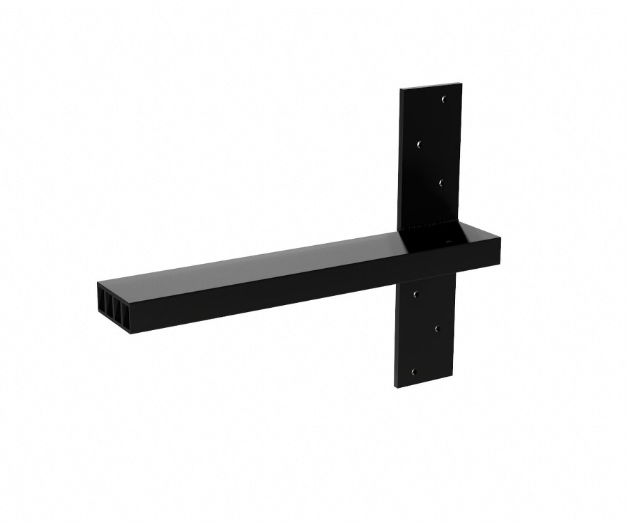 The Original Free Hanging Universal Industrial Bracket 16-in x 2.5-in x 1-in Black Aluminum Mounting bracket
