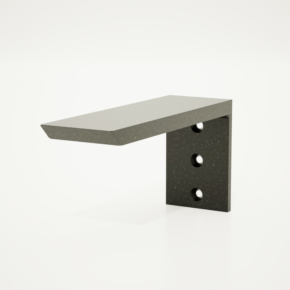 The Original Regular Shelf Bracket 10-in x 2.5-in x 10-in Black Steel Mounting bracket