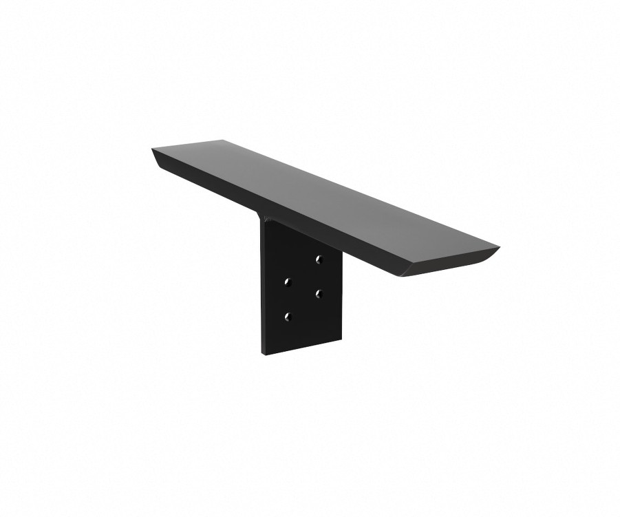 The Original T-Bracket Hidden Countertop Support Bracket 16-in x 2.5-in x 4-in Black Aluminum Countertop support bracket