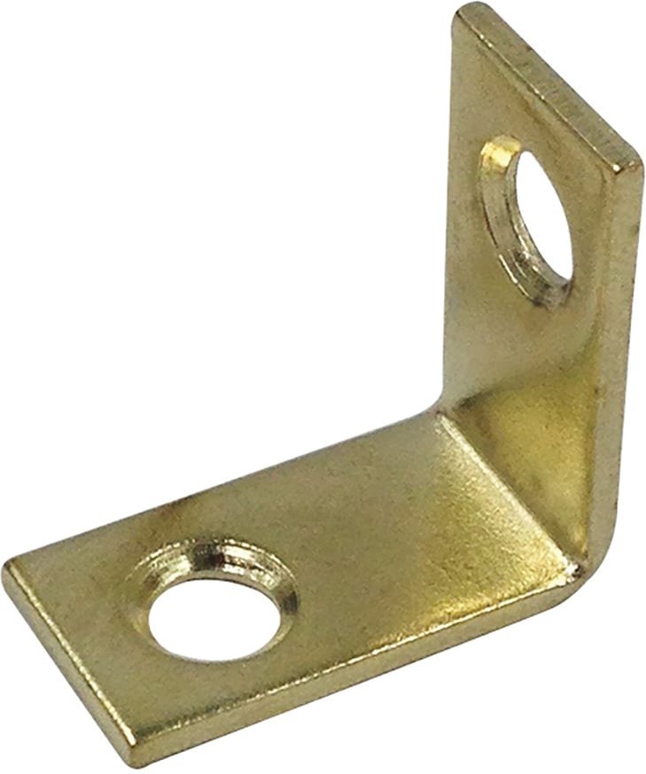 1-in x 0.5-in x 1-in 12 -Gauge Brass-plated Steel Corner brace 4 -Pack