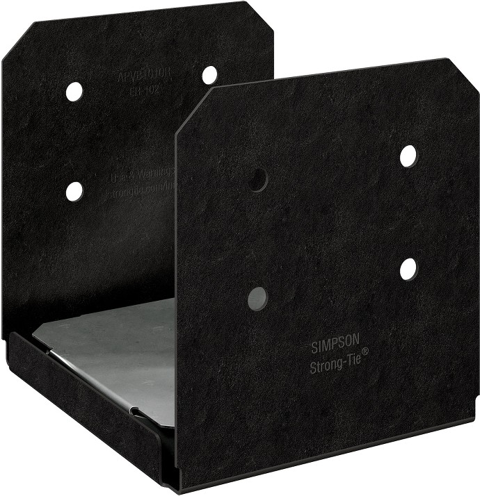 Outdoor Accents Avant 10-in x 10-in Powder-coated Wood to concrete (retrofit) Base