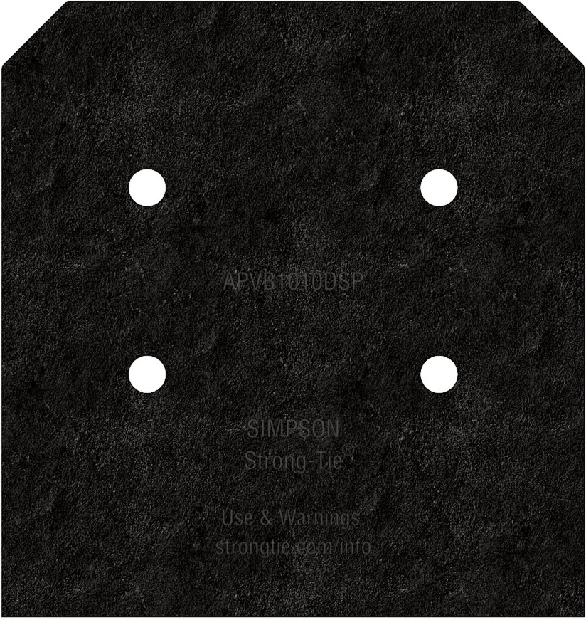 Outdoor Accents Avant 10-in x 10-in Powder-coated Wood to wood Post base hardware 2 -Pack