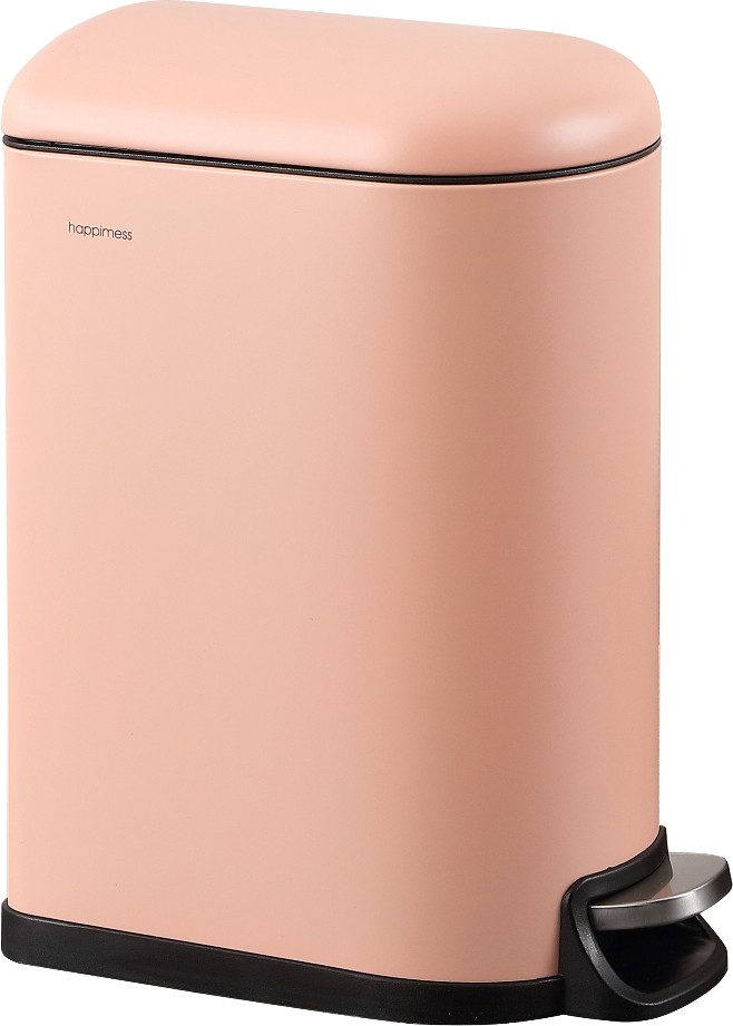 2.64 Gallon Flamingo Pink Metal Indoor Kitchen Step Trash Can