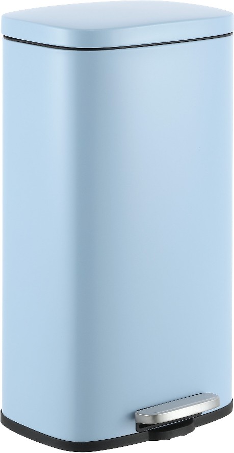 8 Gallon Tide Pool Blue Metal Indoor Kitchen Step Trash Can