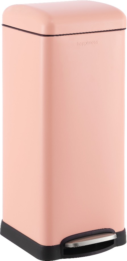 8 Gallon Flamingo Pink Metal Indoor Kitchen Step Trash Can