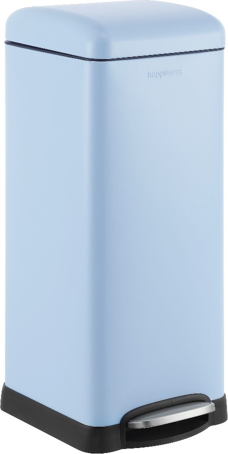 8 Gallon Tide Pool Blue Metal Indoor Kitchen Step Trash Can