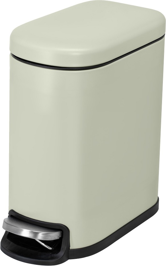5 Liter Soft touch Sage Green Metal Indoor Step Trash Can