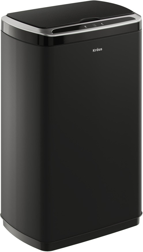 13 Gallon Matte Black Metal Indoor Kitchen Motion Sensing Trash Can