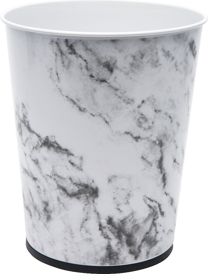 5.28 Liter Marble Metal Indoor Kitchen Detached Lid Trash Can