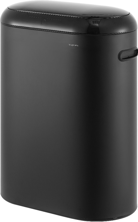 13.2 Gallon Charcoal Black Metal Indoor Kitchen Motion Sensing Trash Can
