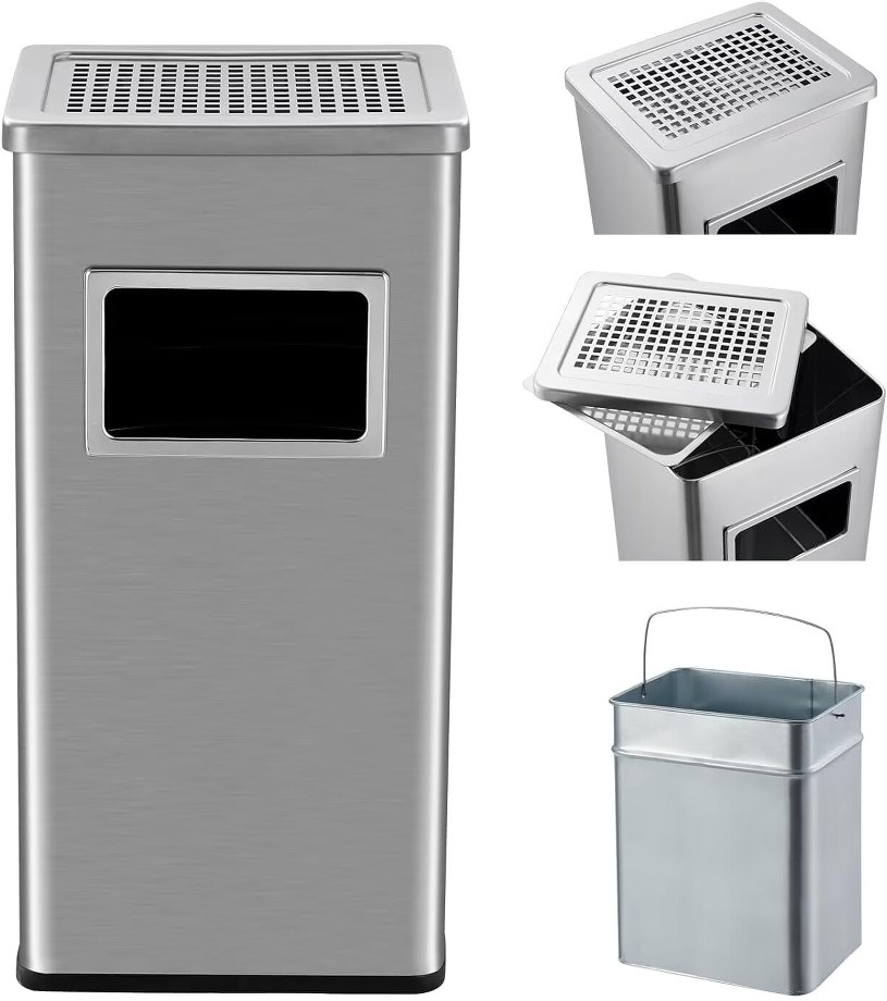 7.9 Gallon/30 L Indoor Outdoor Trash Can Commercial Garbage Can