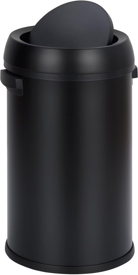 17 Gallon/65 Liter Stainless Steel Swing Top Trash Can Heavy Duty Round Trash Bin