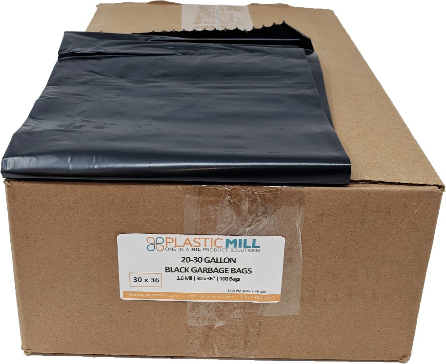 25-Gallons Black Outdoor Plastic Can Trash Bag 100 -Count