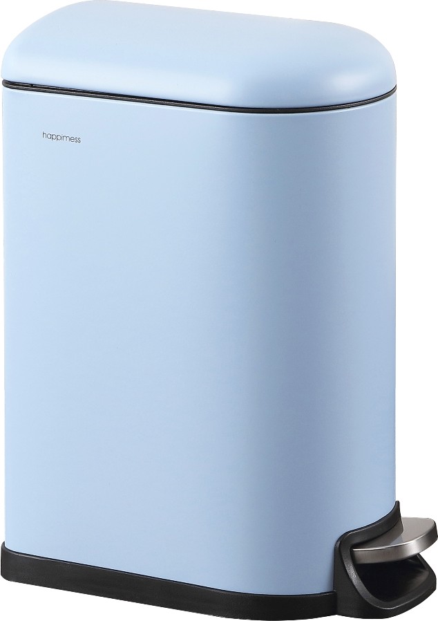 2.64 Gallon Tide Pool Blue Metal Indoor Kitchen Step Trash Can