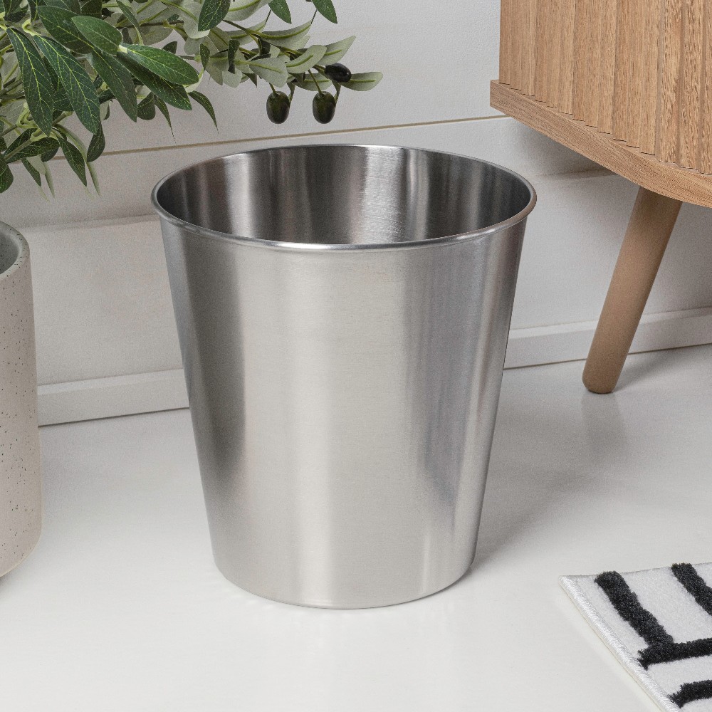 Remi Classic Textured Steel Metal Wastebasket