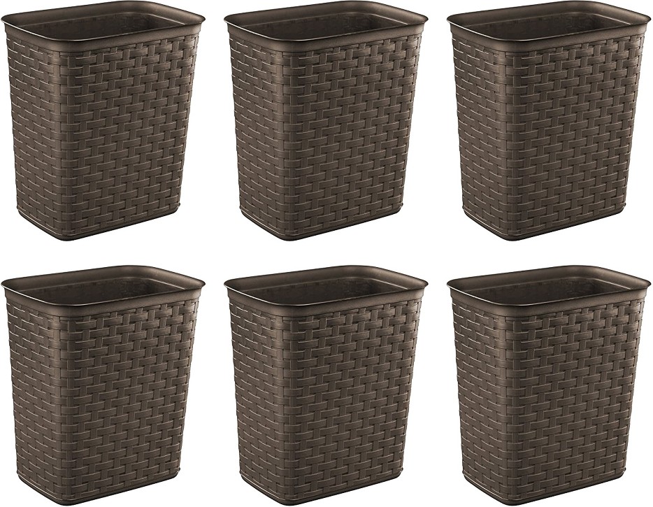 13.6-Quart Espresso brown Plastic