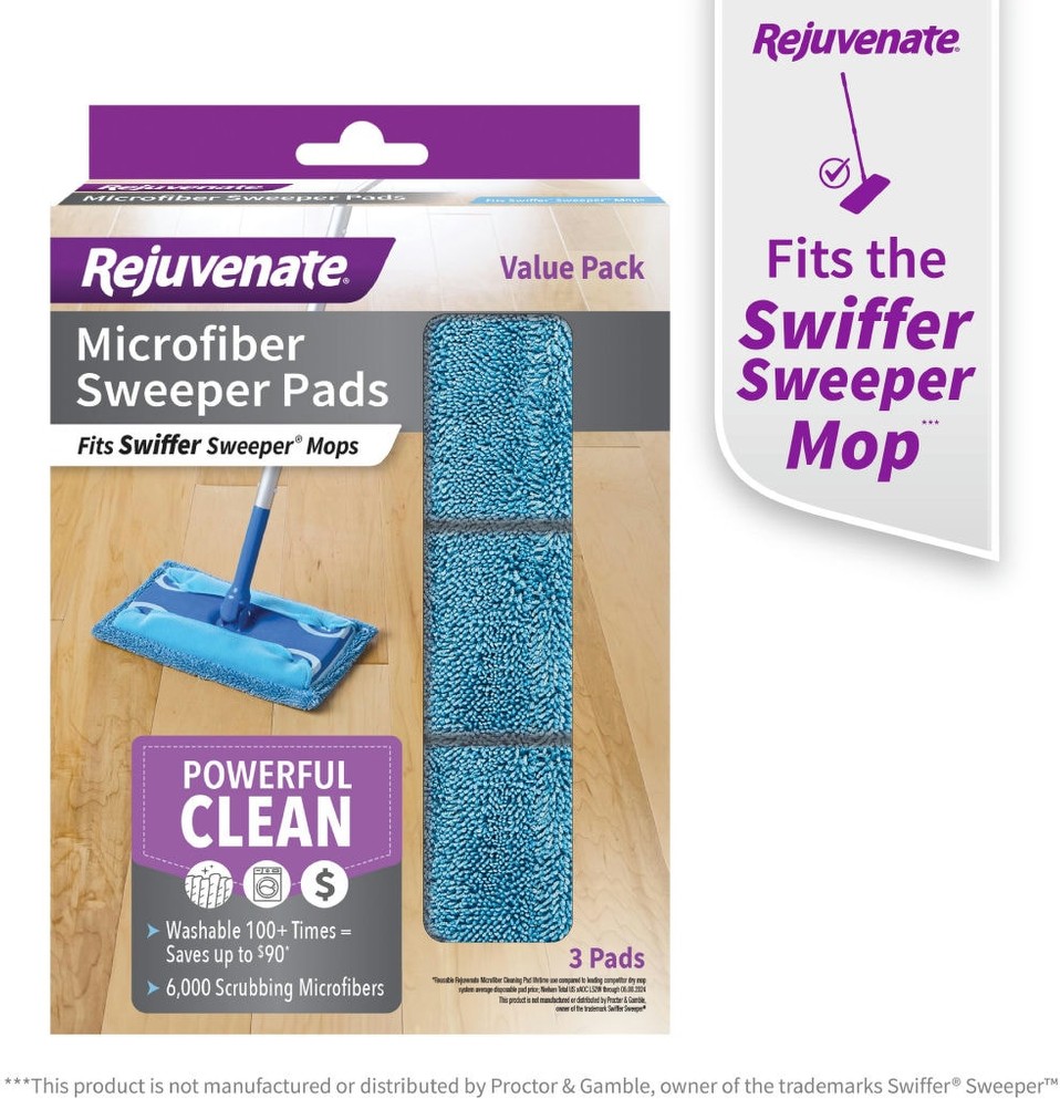3 -Pack Reusable Microfiber Mop Pad