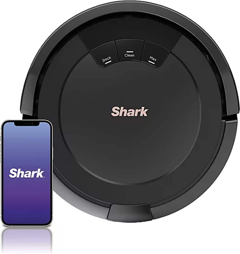 ION Robot Vacuum Wi-Fi Connected With Bonus Dual Edge Side Brushes Black