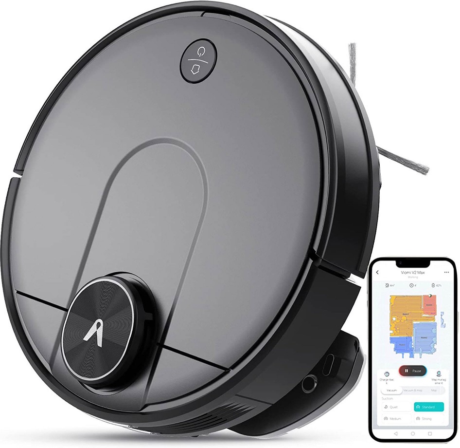 Smart Robot Vacuum V2 Max Duster Vacuum and Mop for Multi Floors Black