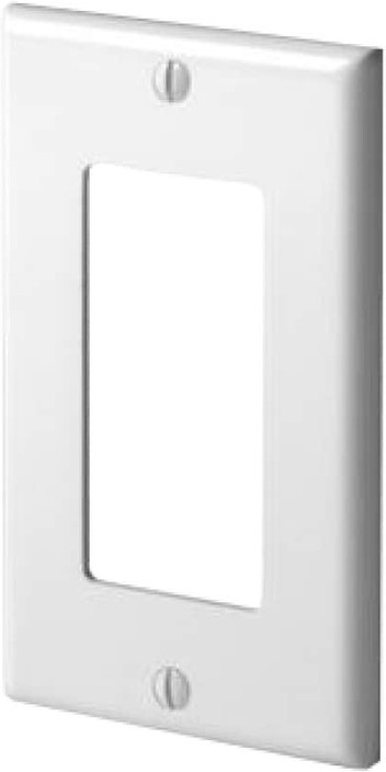 1 -Gang Standard Size White Plastic Indoor Decorator Wall Plate