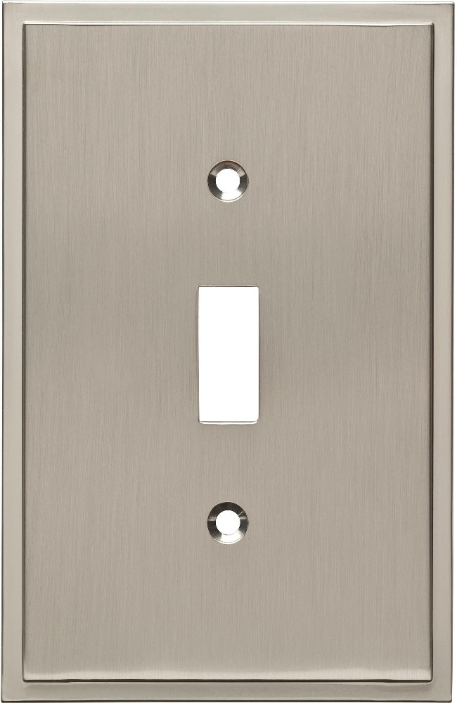 Simple Step 1 Midsize Size Satin Nickel Steel Indoor Toggle Wall Plate