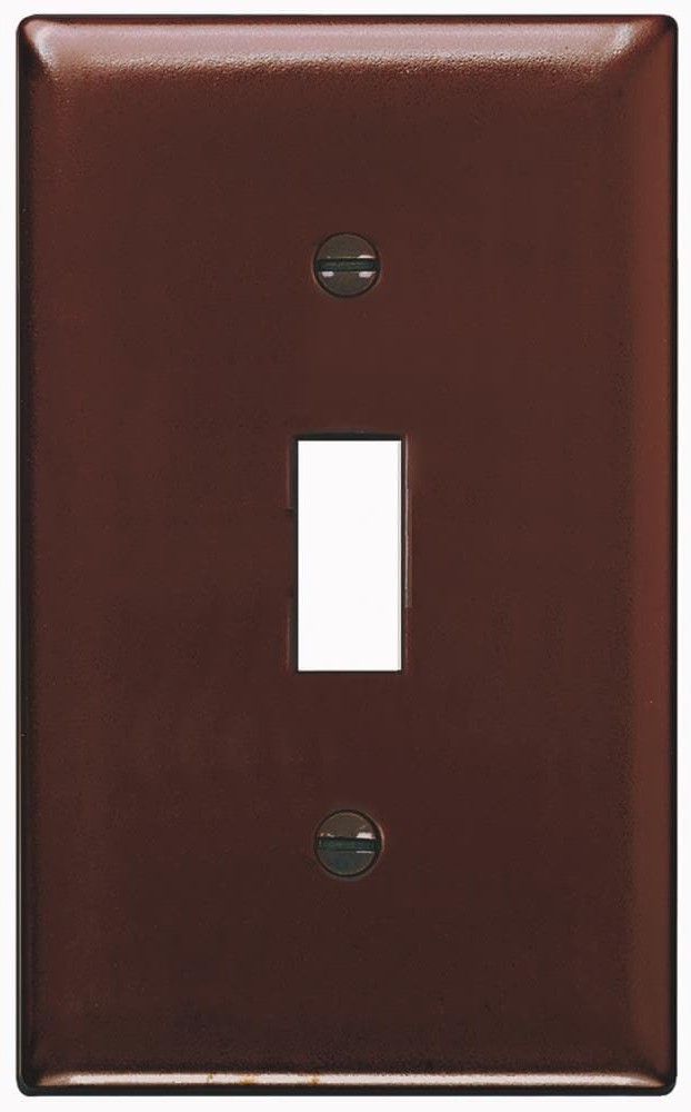Pass Seymour 1 -Gang Midsize Size Brown Nylon Indoor Toggle Wall Plate