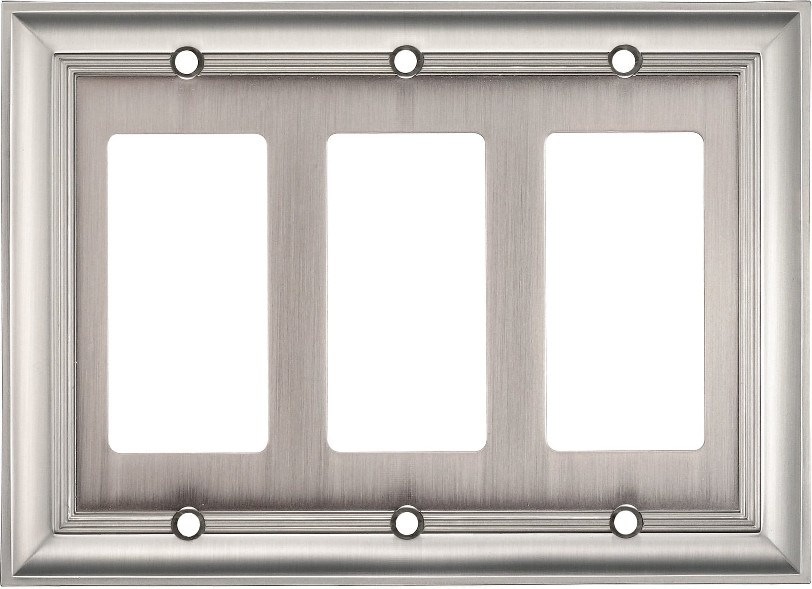 Cosgrove 3 -Gang Satin nickel Zinc Indoor Decorator Wall Plate
